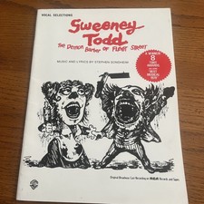 Sweeny Todd Vocal Selections Sheet Music Book Vintage 1979