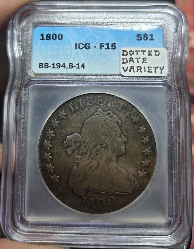 1800 Dotted Date Bust Dollar