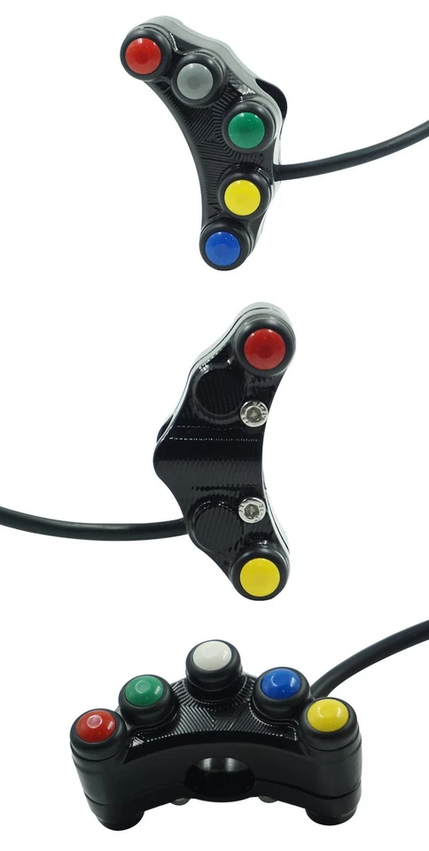 Aluminum 7/8" 22mm Motorcycle Switches Handlebar Mount Headlight Turn Signal Fog - Image 2 of 4