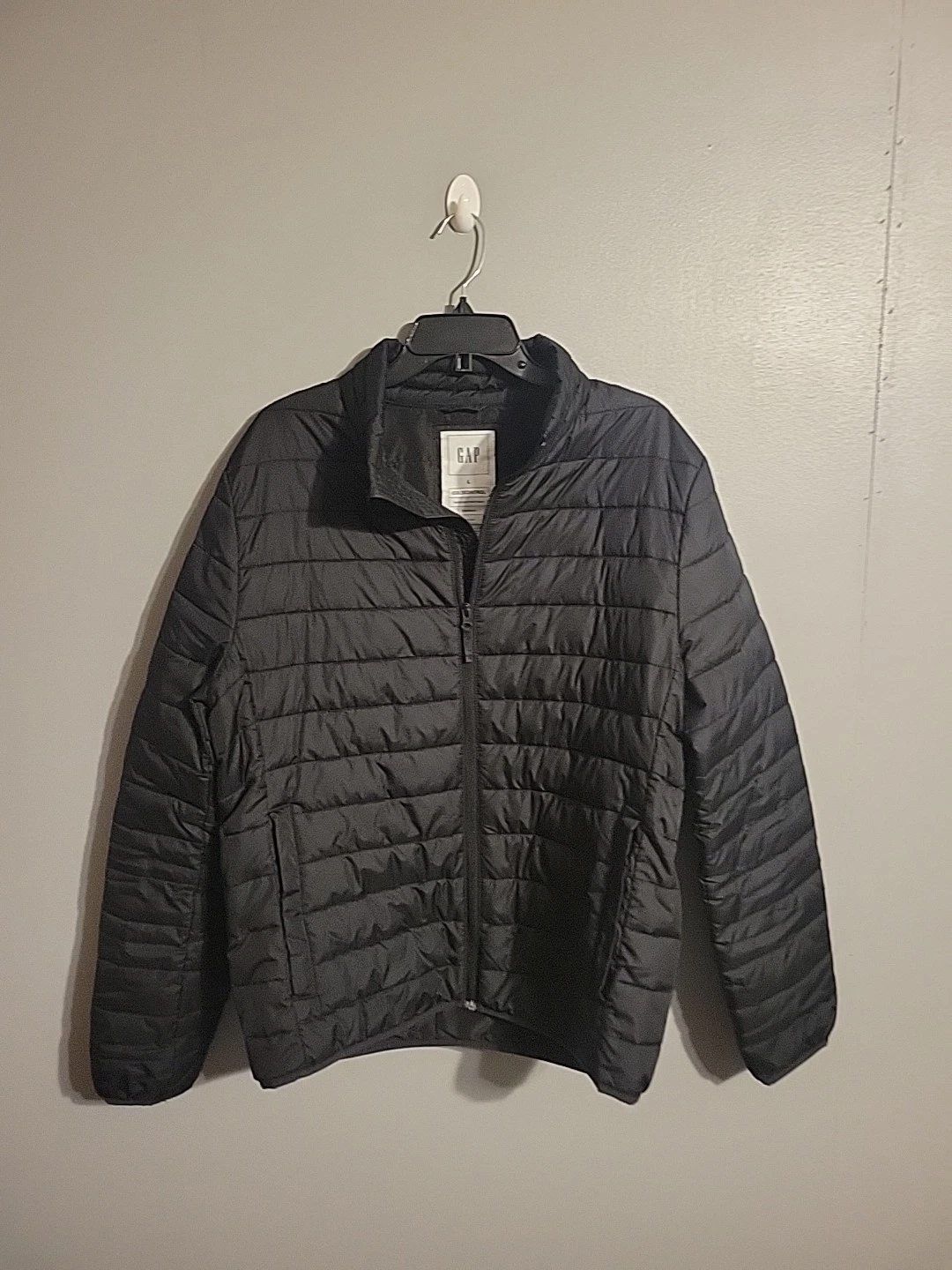 GAP ColdControl Puffer Jacket Quilted Water Resistant Black Men size L