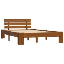 Solid Pine Wood Bed Frame Single Bed Bedroom Multi Colours Multi Sizes vidaXL