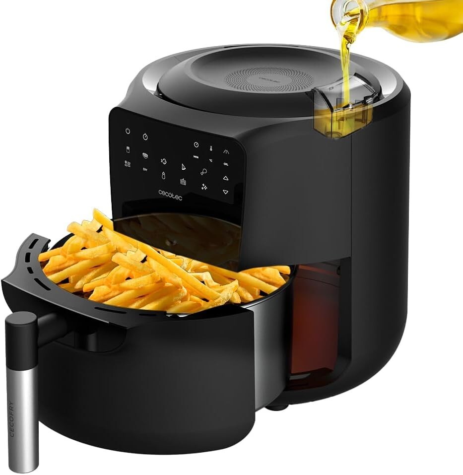 Cecotec Air Frying Cecofry Rain, 5,5 L, spray a olio,tecnologia avanzata, 1550W