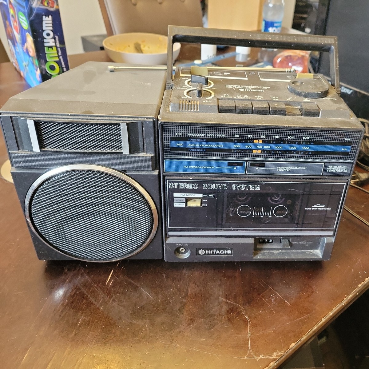 Hitachi TRK-930H Boombox FM/AM Portable Component System Cassette