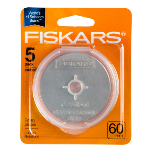 Fiskars 60mm Rotary Cutter Genuine Replacement Blades Titanium, Stainless Steel - Picture 12 of 14