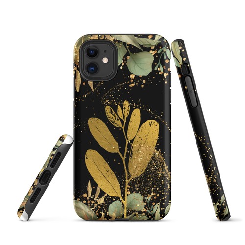 gold and black classy phone case design, Tough iPhone case, iphone 14, iphone 13 - 第 5/5 張圖片