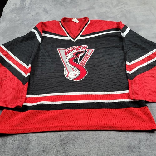Vintage Pittsburgh Vipers NHAHA Junior Hockey Jersey Uomo XL #45 AK Maglia Atletica - Foto 6 di 15