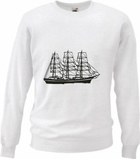 Sweatshirt SEGELBOOT SEGELSCHIFF PIRATENSCHIFF VINTAGE ANKER SKULL PIRAT
