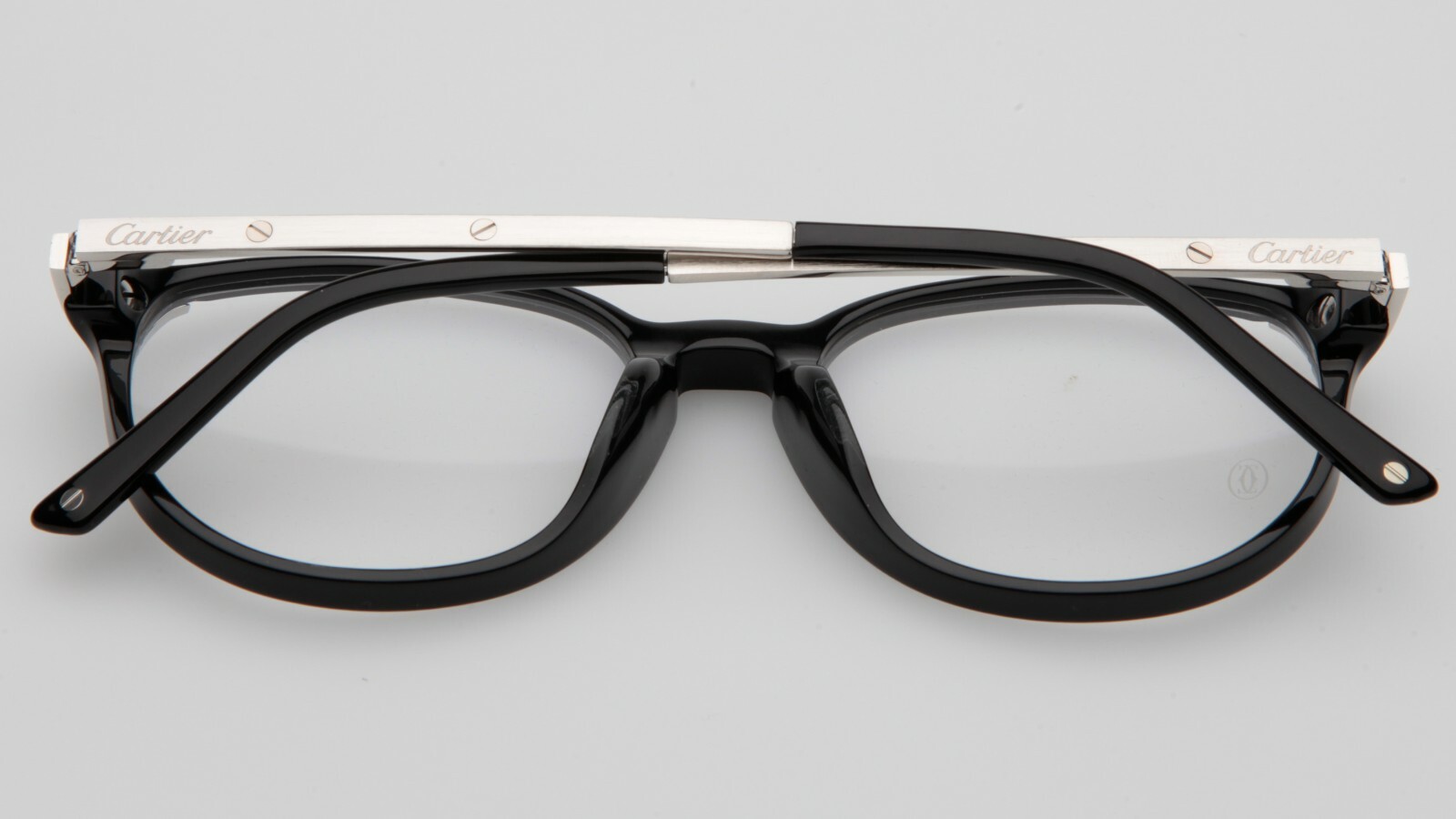 NEW Cartier CT0082OA 001 Black Silver Eyeglasses Frame 52-17-140mm B44  France | eBay