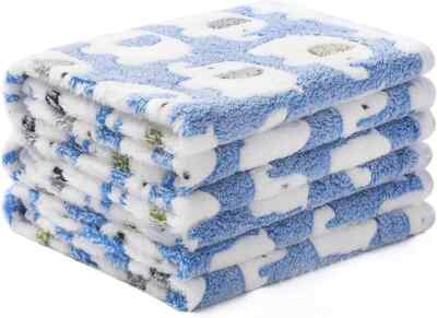 1 Pack 3 Blankets Super Soft Fluffy Premium Cute Elephant Pattern Pet Blanket Fl