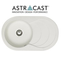 Astracast Cascade White 1.0 Bowl Asterite Granite Kitchen Sink & Waste Astracast Cascade White 1.0 Bowl Asterite Granite Kitchen Sink & Waste