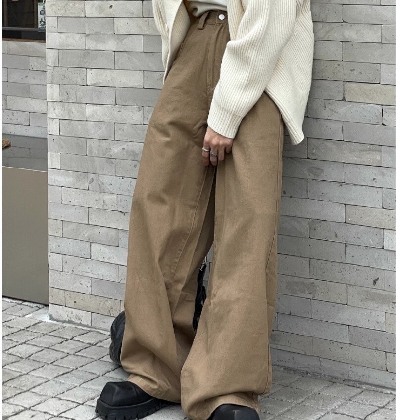 Men's Punk Loose Suit Pants Casual Trousers wide-leg pants
