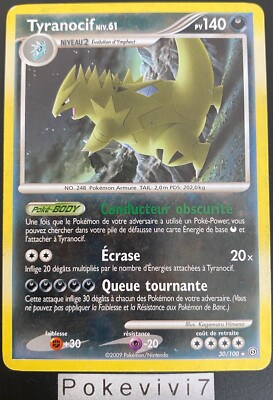 Pokemon Karte Tyranocif 30/100 Rare Diamant und Perle D&P DE GEBRAUCHT
