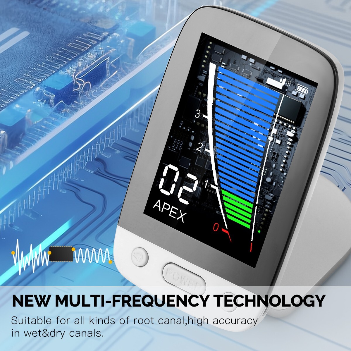 AZDENT Dental Endodontic Apex Locator Root Canal Measuring Finder