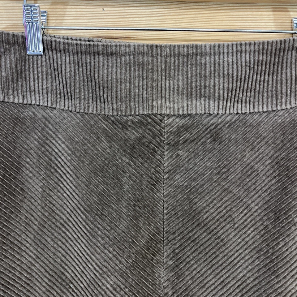 H&M Corduroy Skirt 8 Light Brown A-Line Below Knee Winter Fall Classic B156 - Image 2 of 4