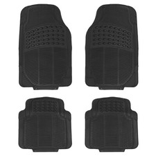 4pcs Automotive Floor Mats Set Trimmable Anti-slip Liners For Cars Trucks Suv