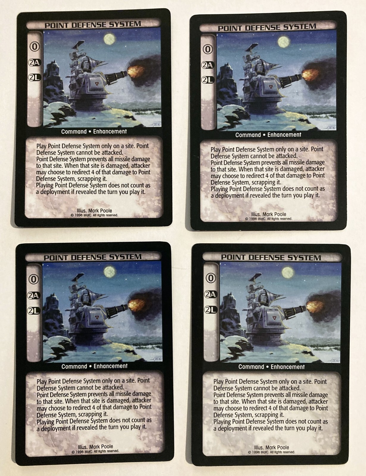 Point Defense Modular Weapons System Point Defense System (4) Battletech CCG Limited Command | eBay