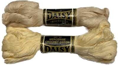 New Vintage: LILY DAISY Mercerized Crochet Cotton #30, 500 yds: ecru or cream