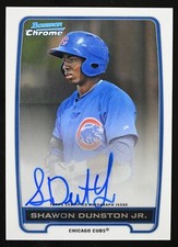 2012 Bowman Chrome #BCA-SD Shawon Dunston Jr Auto Prospect Chicago