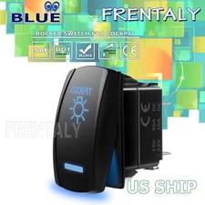 Frentaly Blue Laser Rocker Switch COCKPIT LED Light Bar On-Off 5 Pin 12V 20A car
