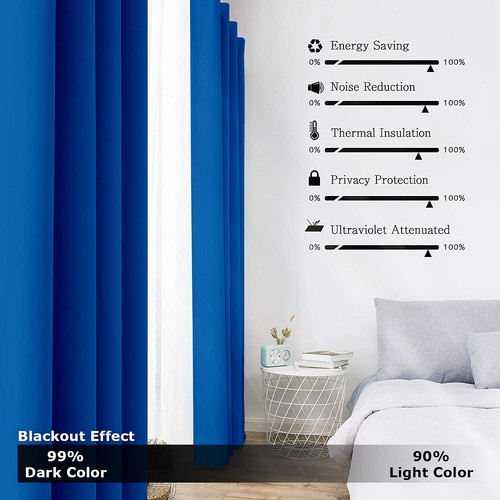 Ample Decor 1 Panel Blackout Curtain (46" X 63"/84"/95") Polyester Sun Blocking - Picture 25 of 61