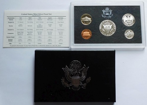 1996-S US Mint Silver Proof 5 Coins Set in OGP - Picture 2 of 6