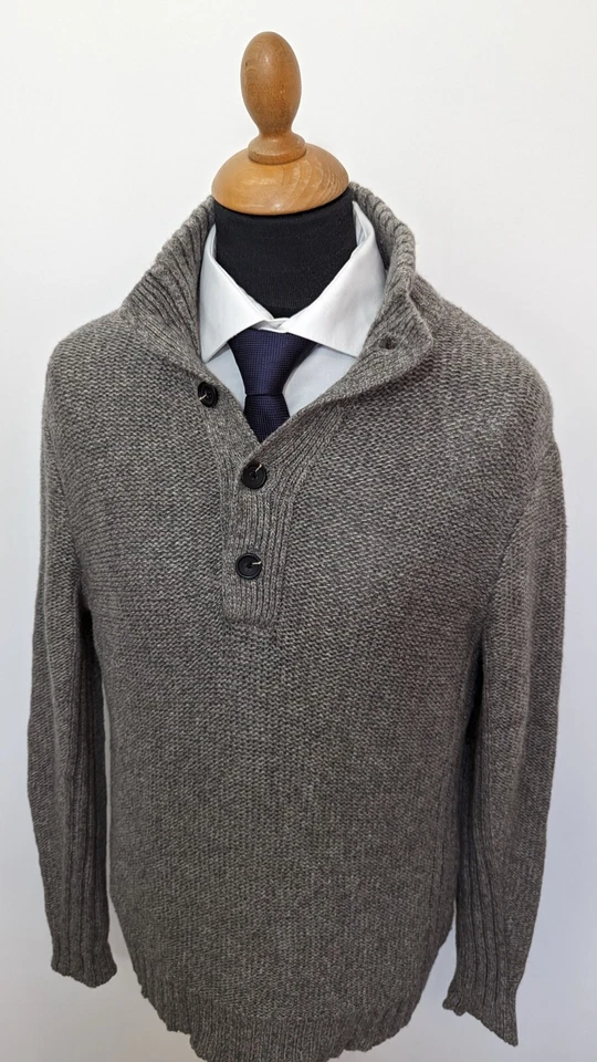 Suéter Balmain Paris para hombre talla Jersey M Gris Auténtico Cuello Simulado Gris Foto 3 de 4