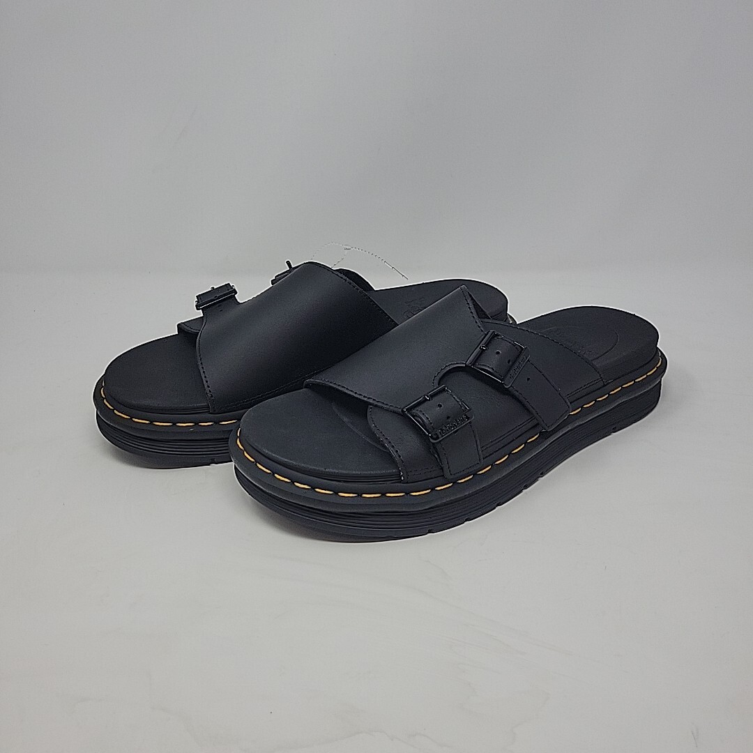 Dr Doc Martens Mens Dax Sandals Black Hydro Leather Chunky Slide US 11