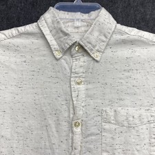 Sonoma Oxford Button Up Shirt Mens Size Small White Short Sleeve Cotton