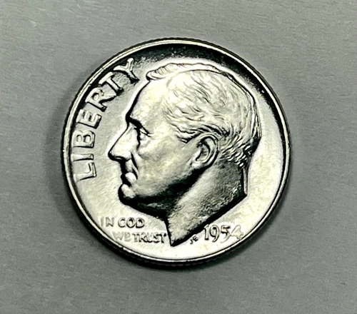 1954-D Roosevelt Dime 90% Silver Gem
