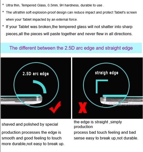 Clear Tempered Glass Screen Protector for Samsung Galaxy Tab A 7.0 2016 SM-T280N - Picture 5 of 5
