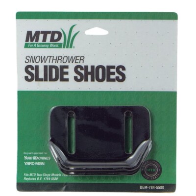 (2-set)-Arnold MTD 2-Stage Steel Snow Blower Replacement Slide Shoe OEM-784-5580