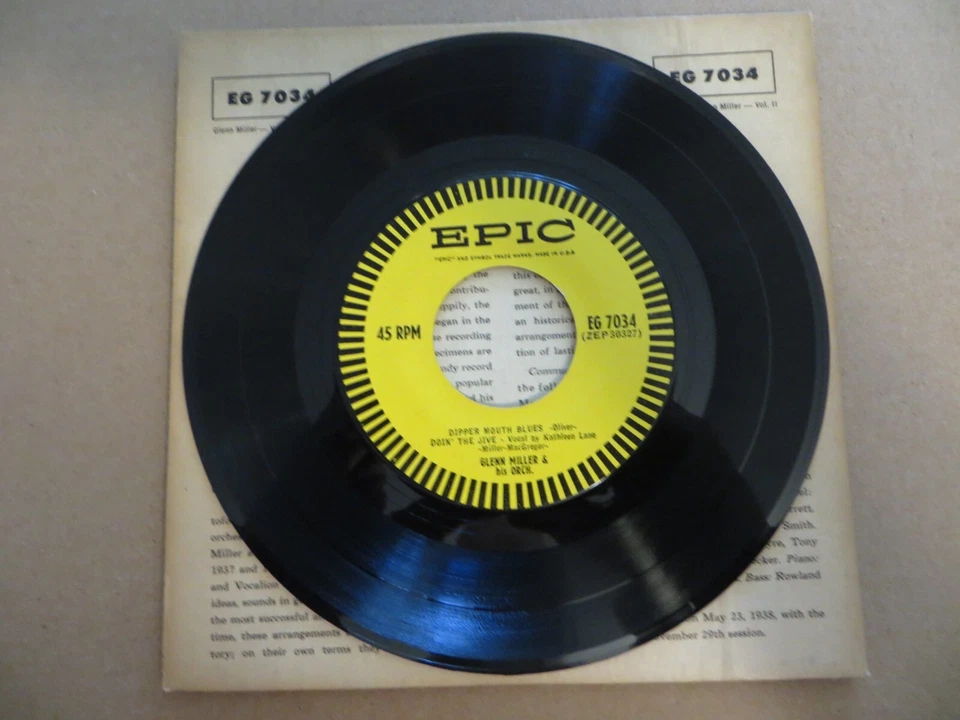Glenn Miller & His Orchestra – Volume II - Epic EG 7034 7" EP VG/VG Foto 4 de 4