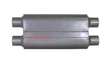 3 Chamber Performance Exhaust Muffler Ceramic Dual 2.5" IN  Dual 2.5" Out