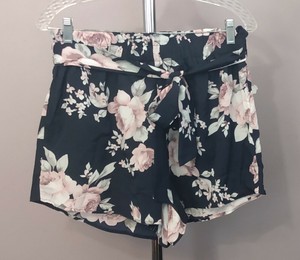 Shein Floral Azul Marino Pantalones Cortos Con Arco Tamaño Grande L **  Nuevo ** | eBay