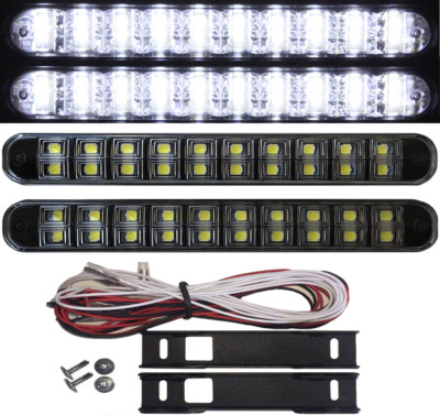 LED Tagfahrleuchten TFL + Steuergerät Abschaltung Modul 40SMD E4