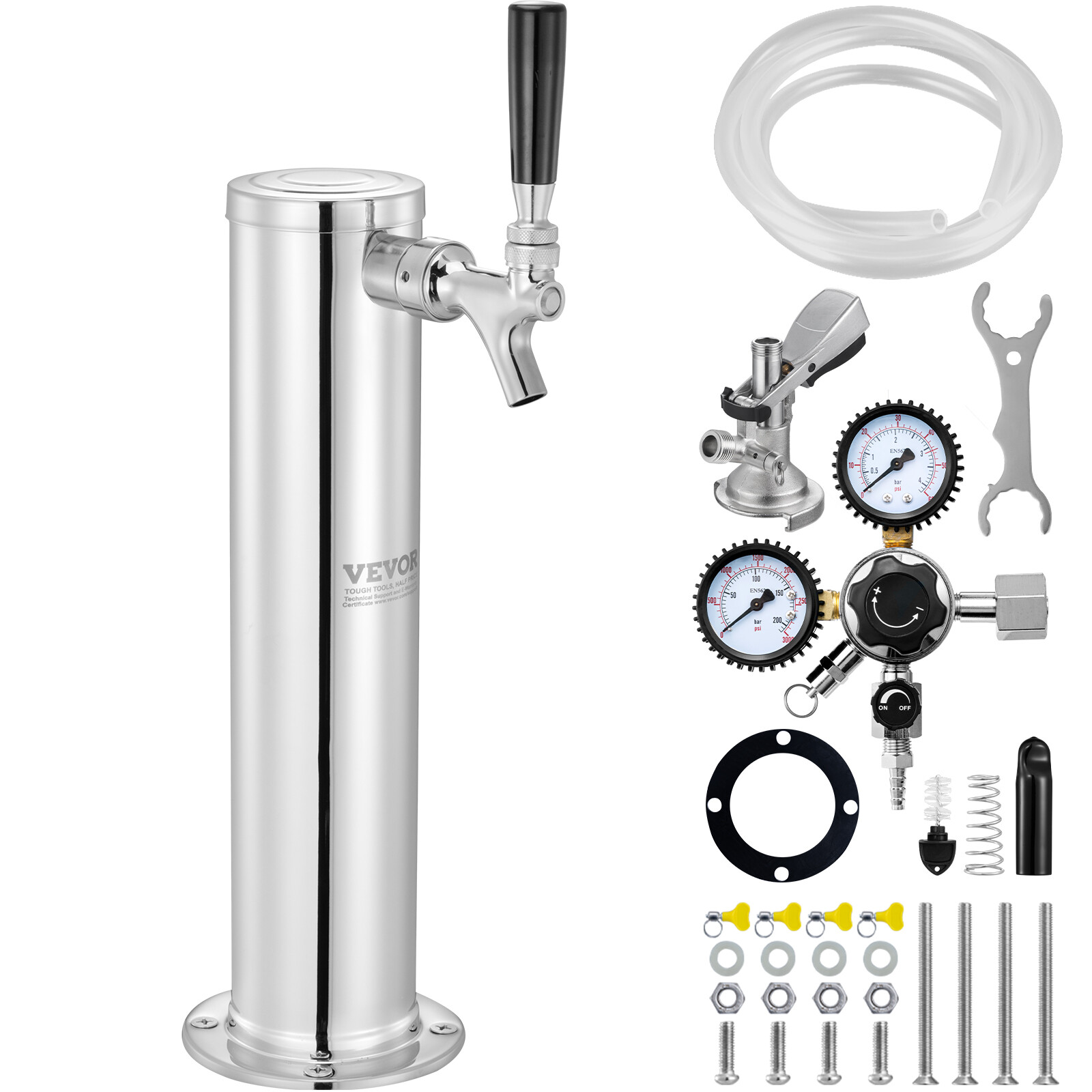 Colonne à bière 1 robinet avec coupleur de type A pour tireuse VEVOR
