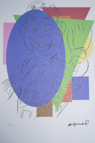Andy Warhol Lithographie 57x38, 3D / Timbre humide, édition limitée, signée