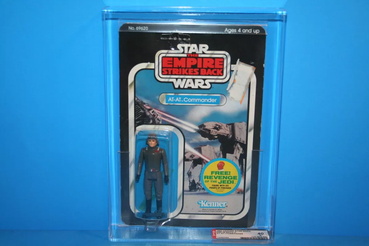 VINTAGE STAR WARS AFA GRADED MINT ON CARD AT AT COMMANDER ESB 48 FIGURE KENNER
