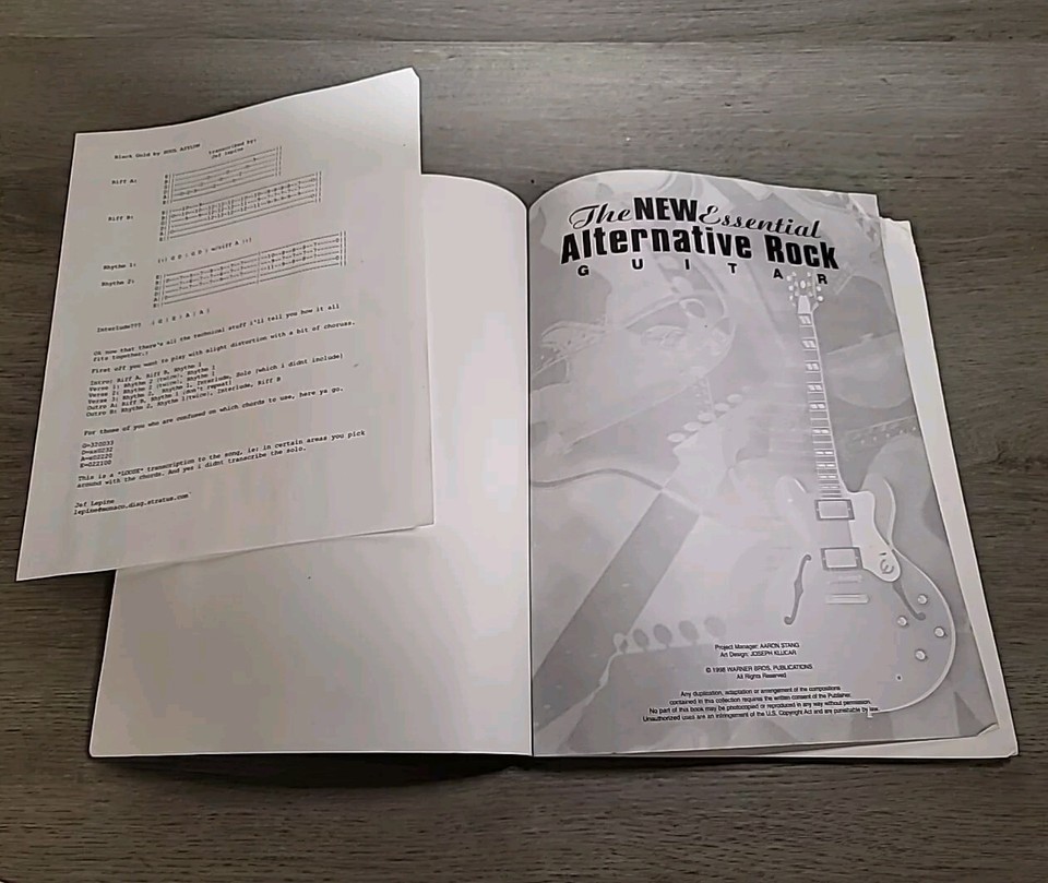 New Essential Alternative Rock Guitar Tab Song Music Book 95 Pages eBay