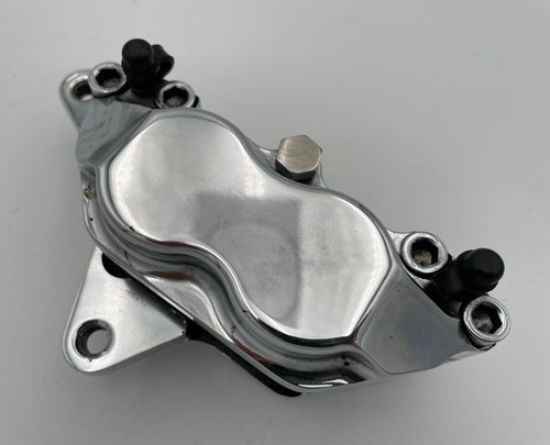Hawg Halters Inc Harley Davidson Chrome 4 Piston Dual Disc Front Brake Calipers - Picture 17 of 24
