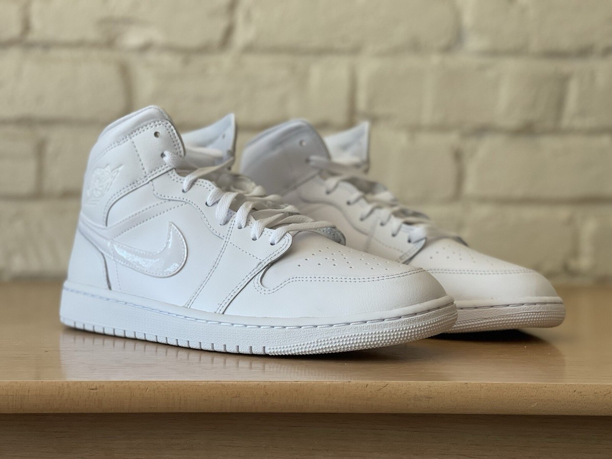 Nike Air Jordan 1 Mid Retro Classic Triple White FQ1926-161 Women