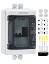 Outdoor Breaker Box 15 Amp Miniature Circuit Breaker with din Rail Enclosure ...