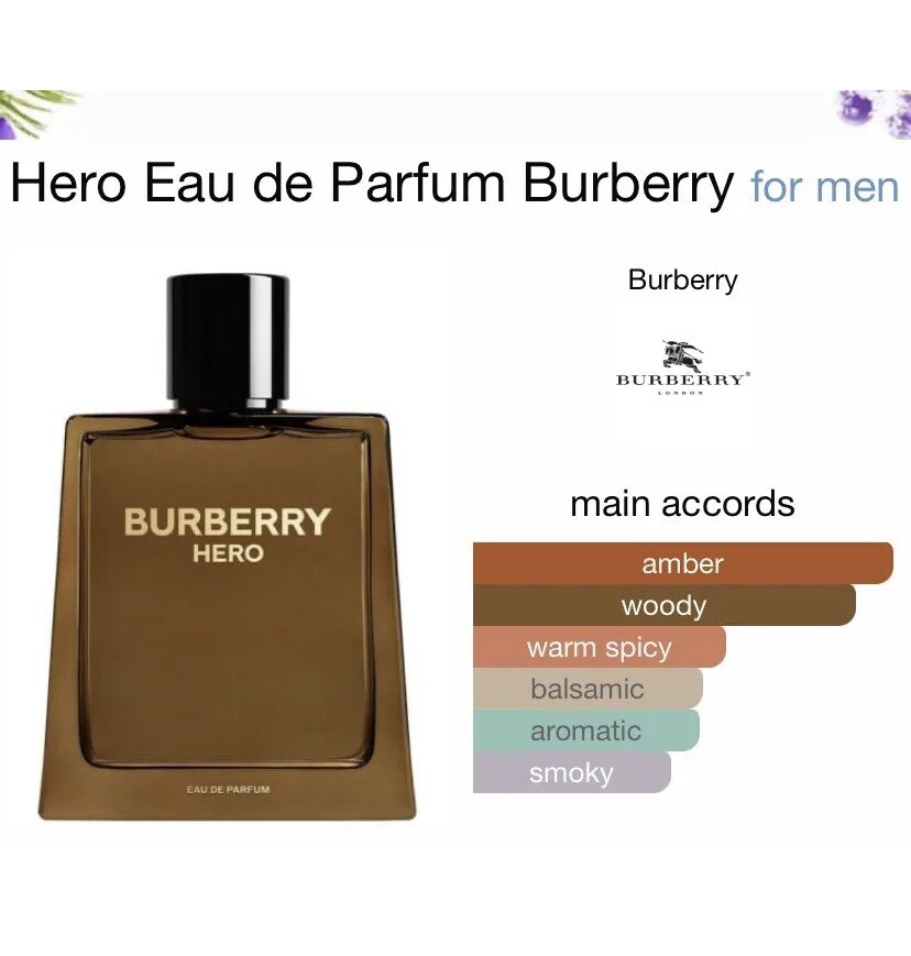 BURBERRY HERO EAU DE PARFUM 3.3 fl oz SPRAY FOR MEN AUTHENTIC NOT