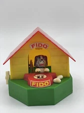 Vintage FIDO Doghouse Coin Bank Mechanical Wind-up Doesn't Work For Parts. 