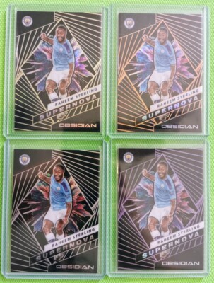2019-20 Panini Obsidian =Raheem Sterling= Lot of 4 SUPERNOVA /15 /35 /65 /135