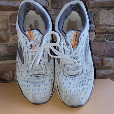 Brooks Ghost 12 Running Shoes Gray Womens Size 9 Lace-Up Lightweight Breathable