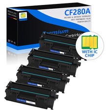 4PK Toner Cartridge for HP CF280A 80A LaserJet Pro 400 M401dn M401n M425dn INK