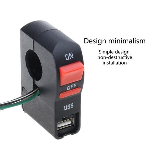Motorcycle Handlebar Stop Switch On Off Button Headlight Switch Connector - 第 4/8 張圖片