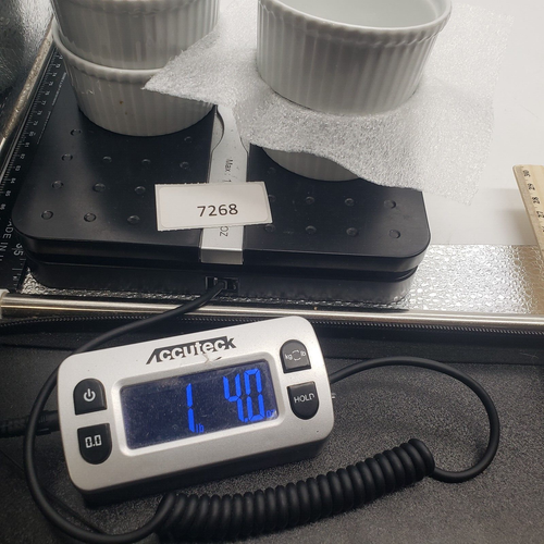 "Lote de 4 Ramekins de porcelana acanalados clásicos Apilco de 3,5"" Francia 7267" - Imagen 9 de 9