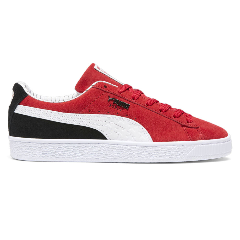 Мужские красные кроссовки Puma Suede Sports Club в тонкую полоску на шнуровке, повседневная обувь 3988730